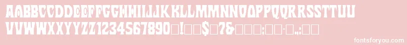 Margit Font – White Fonts on Pink Background
