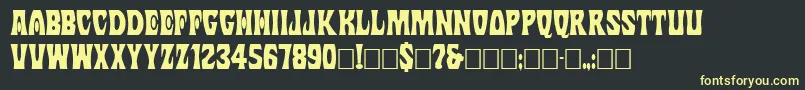 Margit Font – Yellow Fonts on Black Background