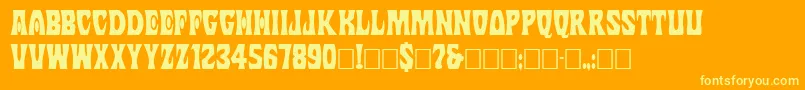 Margit Font – Yellow Fonts on Orange Background