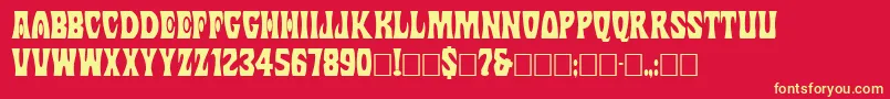Margit Font – Yellow Fonts on Red Background