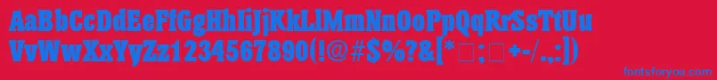 AnatoleDisplaySsi Font – Blue Fonts on Red Background