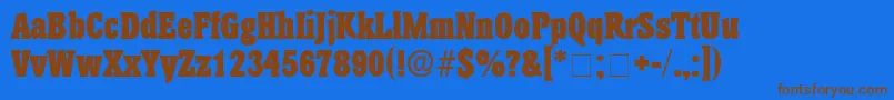 AnatoleDisplaySsi Font – Brown Fonts on Blue Background