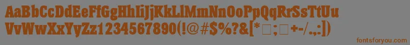 AnatoleDisplaySsi Font – Brown Fonts on Gray Background