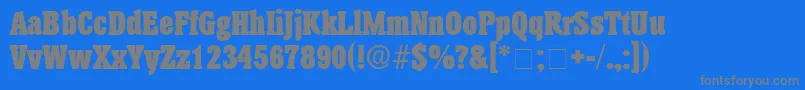 AnatoleDisplaySsi Font – Gray Fonts on Blue Background