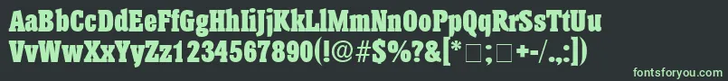 AnatoleDisplaySsi Font – Green Fonts on Black Background