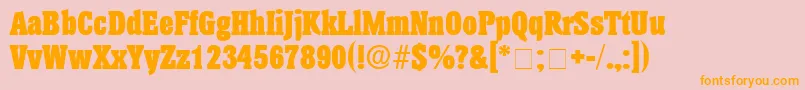 AnatoleDisplaySsi Font – Orange Fonts on Pink Background