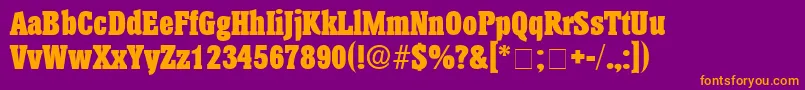 AnatoleDisplaySsi Font – Orange Fonts on Purple Background