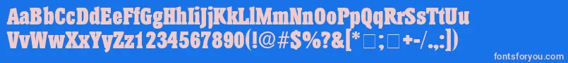 AnatoleDisplaySsi Font – Pink Fonts on Blue Background