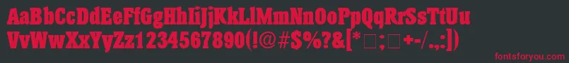 AnatoleDisplaySsi Font – Red Fonts on Black Background