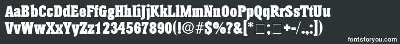 フォントAnatoleDisplaySsi – 黒い背景に白い文字