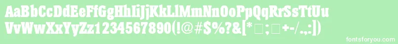 AnatoleDisplaySsi Font – White Fonts on Green Background