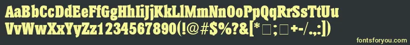 AnatoleDisplaySsi Font – Yellow Fonts on Black Background