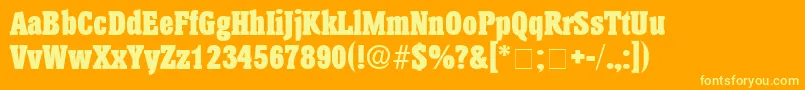 AnatoleDisplaySsi Font – Yellow Fonts on Orange Background