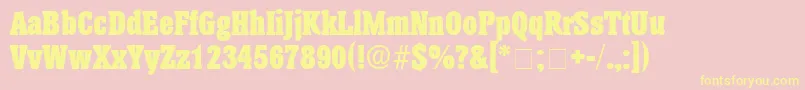 AnatoleDisplaySsi Font – Yellow Fonts on Pink Background