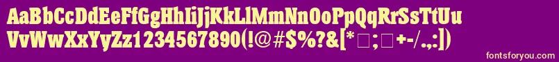 AnatoleDisplaySsi Font – Yellow Fonts on Purple Background