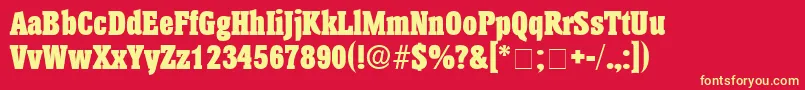 AnatoleDisplaySsi Font – Yellow Fonts on Red Background