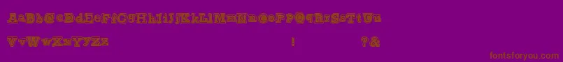 Zerocollege Font – Brown Fonts on Purple Background