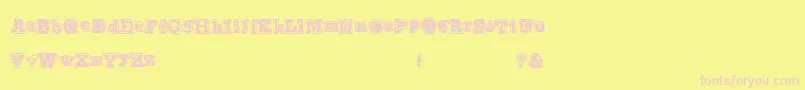 Zerocollege Font – Pink Fonts on Yellow Background