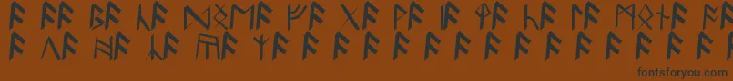 BritannianRunes Font – Black Fonts on Brown Background