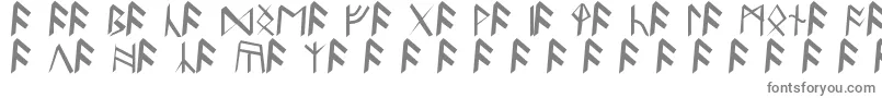 BritannianRunes Font – Gray Fonts on White Background