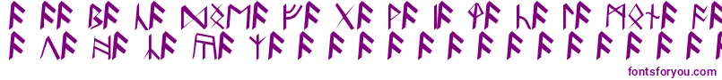 Police BritannianRunes – polices violettes sur fond blanc