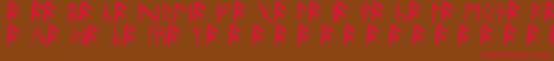 Police BritannianRunes – polices rouges sur fond brun
