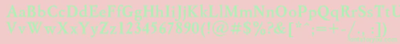 MyslcBold Font – Green Fonts on Pink Background