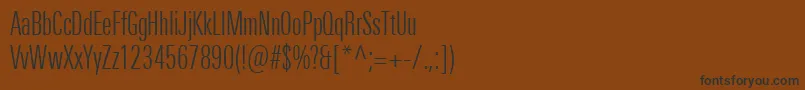 Шрифт UniversNextProLightCompressed – чёрные шрифты на коричневом фоне
