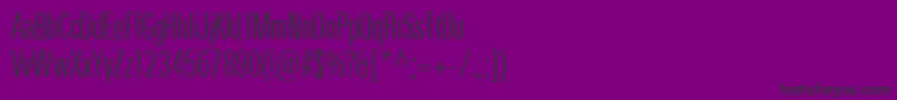Шрифт UniversNextProLightCompressed – чёрные шрифты на фиолетовом фоне