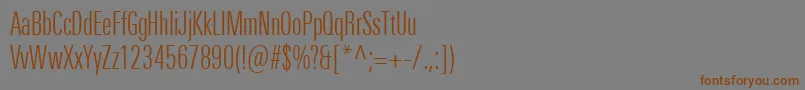 Шрифт UniversNextProLightCompressed – коричневые шрифты на сером фоне