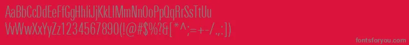 Шрифт UniversNextProLightCompressed – серые шрифты на красном фоне