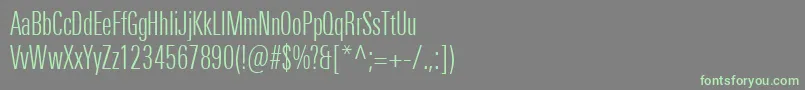 fuente UniversNextProLightCompressed – Fuentes Verdes Sobre Fondo Gris