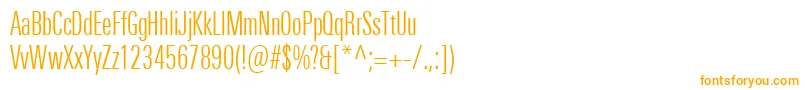 フォントUniversNextProLightCompressed – オレンジのフォント