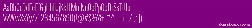 Шрифт UniversNextProLightCompressed – розовые шрифты на фиолетовом фоне