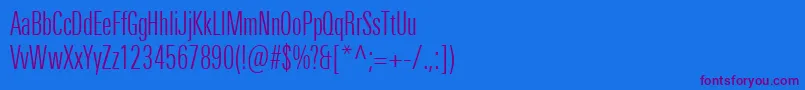 Шрифт UniversNextProLightCompressed – фиолетовые шрифты на синем фоне
