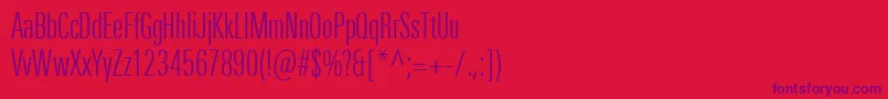 Шрифт UniversNextProLightCompressed – фиолетовые шрифты на красном фоне