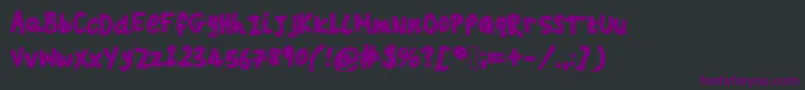フォントKibler – 黒い背景に紫のフォント