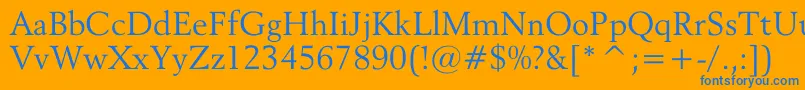 ReviveOv Font – Blue Fonts on Orange Background