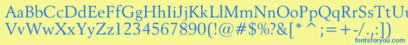 ReviveOv Font – Blue Fonts on Yellow Background