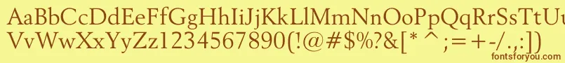 ReviveOv Font – Brown Fonts on Yellow Background
