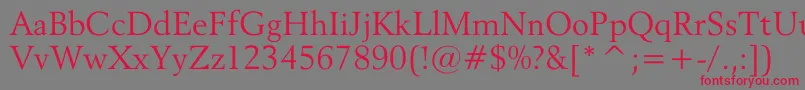 ReviveOv Font – Red Fonts on Gray Background