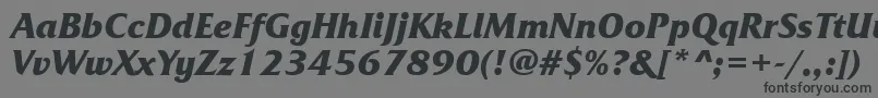FrizquadratagttBolditalic Font – Black Fonts on Gray Background