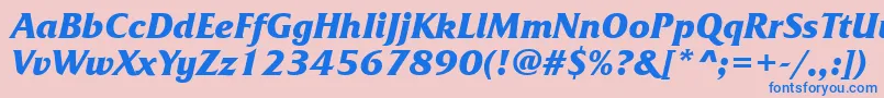 FrizquadratagttBolditalic Font – Blue Fonts on Pink Background