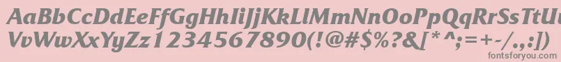 FrizquadratagttBolditalic-Schriftart – Graue Schriften auf rosa Hintergrund