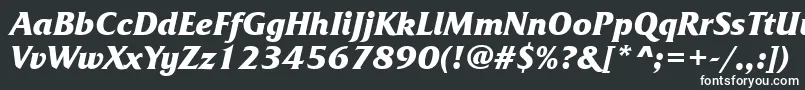 Шрифт FrizquadratagttBolditalic – белые шрифты на чёрном фоне