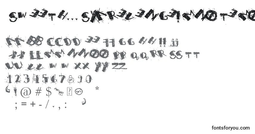 Шрифт SweetH...SyaRevengeIMNotEmo – алфавит, цифры, специальные символы