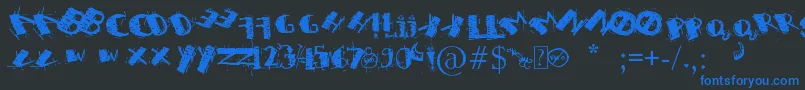 SweetH...SyaRevengeIMNotEmo Font – Blue Fonts on Black Background