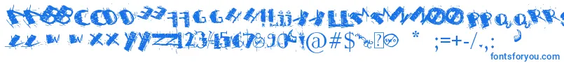 SweetH...SyaRevengeIMNotEmo Font – Blue Fonts on White Background