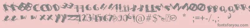SweetH...SyaRevengeIMNotEmo Font – Gray Fonts on Pink Background
