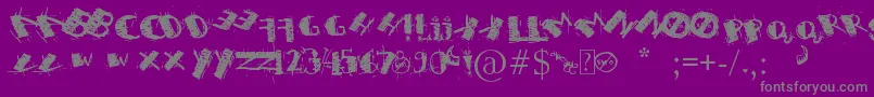 SweetH...SyaRevengeIMNotEmo Font – Gray Fonts on Purple Background